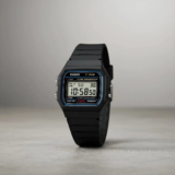 Relógio Vintage Preto com Pulseira de Borracha F91W-1 Clássico e Elegante Casio